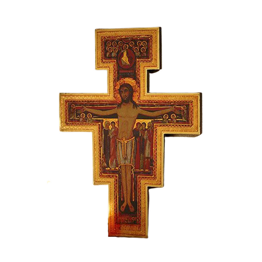 12" San Damiano Crucifix - Marco Sevelli Florentine Plaque