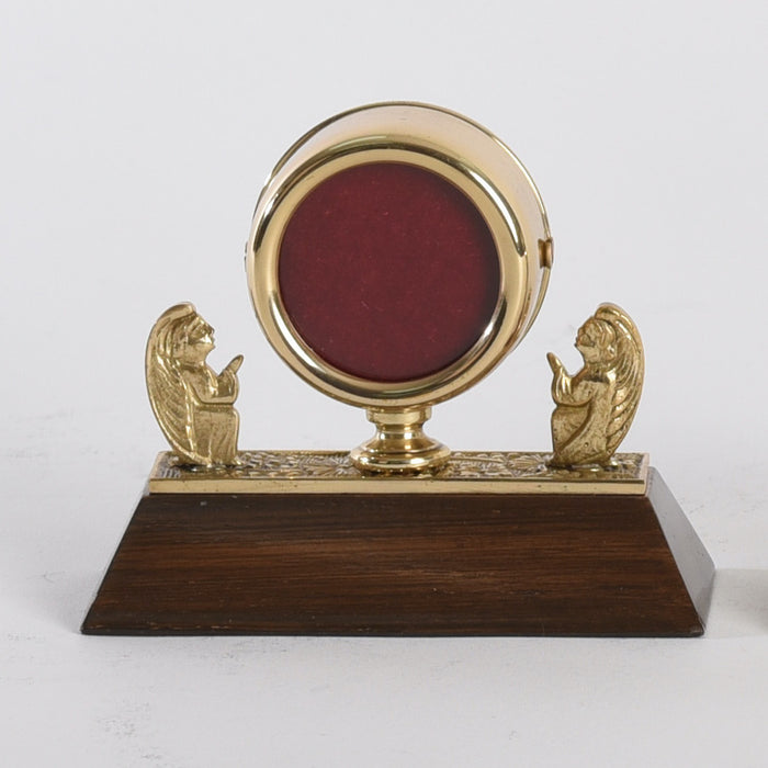 Small Solid Brass Reliquary with Base