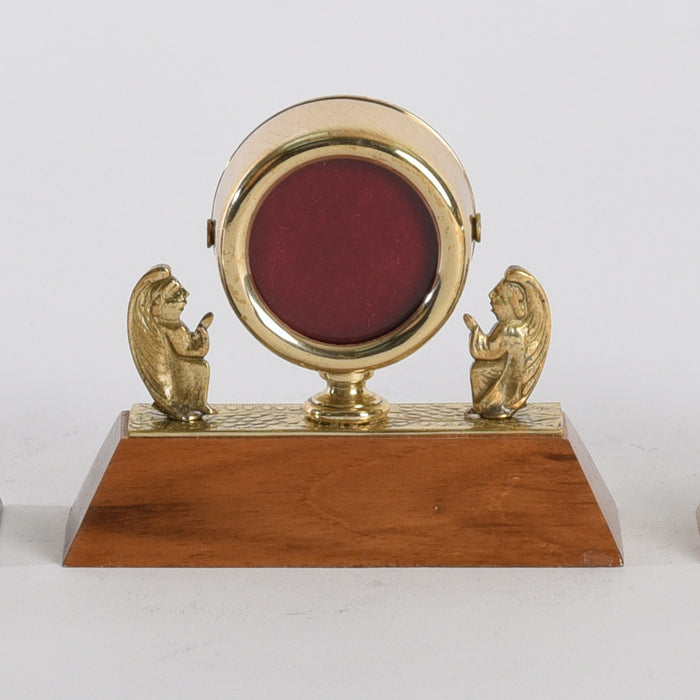 Small Solid Brass Reliquary with Base