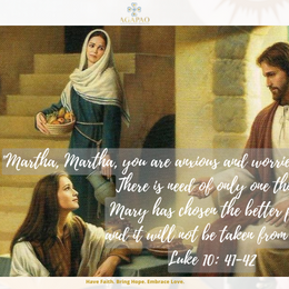 Gospel Lectio Divina for Sixteenth Sunday in Ordinary Time - July 17, 2022