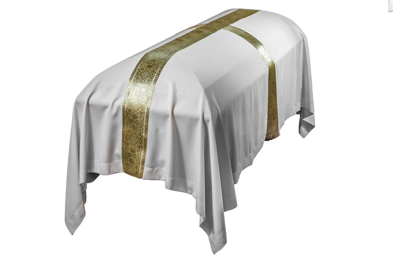 075 Funeral Pall With Light Gold Orphrey Cross