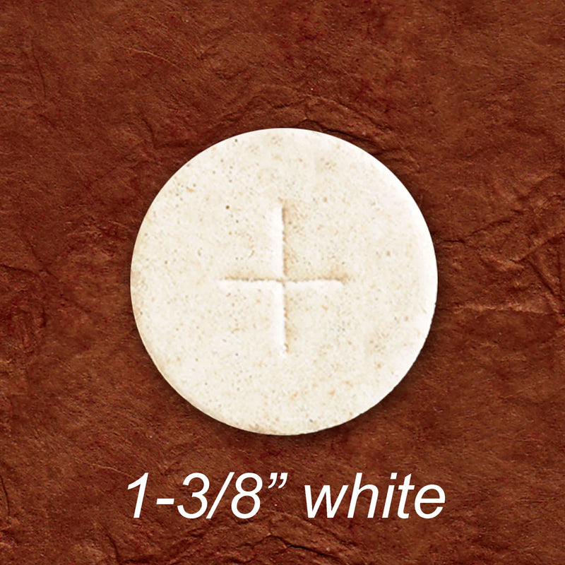 Cavanagh 1-3/8"  White Cross Design Communion Wafers (35mm)