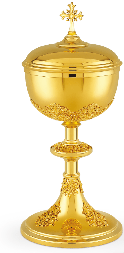 Imported 24K Gold-Plated Ciborium, 250 Hosts