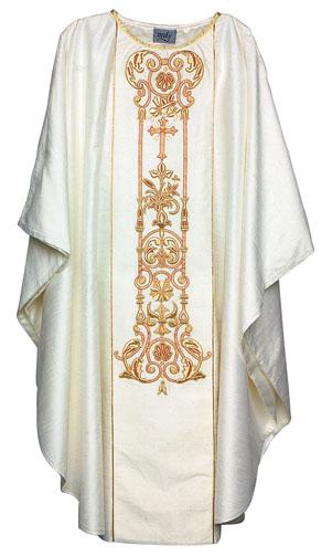 1007 Classic Century Design Embroidered Silk Chasuble