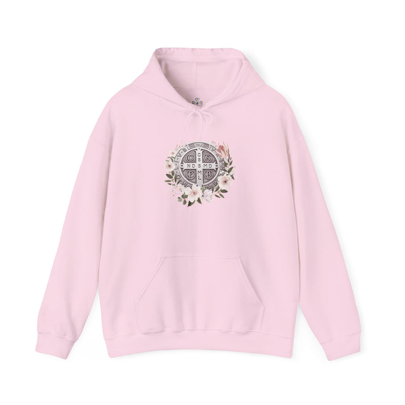 Benedictine Floral Hooded Sweatshirt – Cozy and Stylish