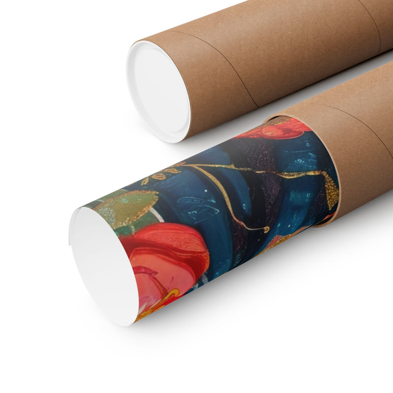 Matte Vertical Posters - Floral Mary Illustration for Spiritual Decor