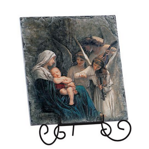 10" H Madonna and Child Song of Angels Tile Plaque