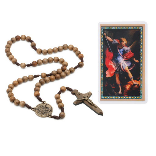 10mm St. Michael Wood Rosary