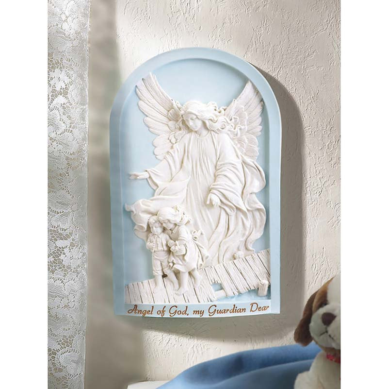 11.75" H Guardian Angel Blue Plaque