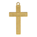 1 1/2" Gold-plated Sterling Silver Box Cross