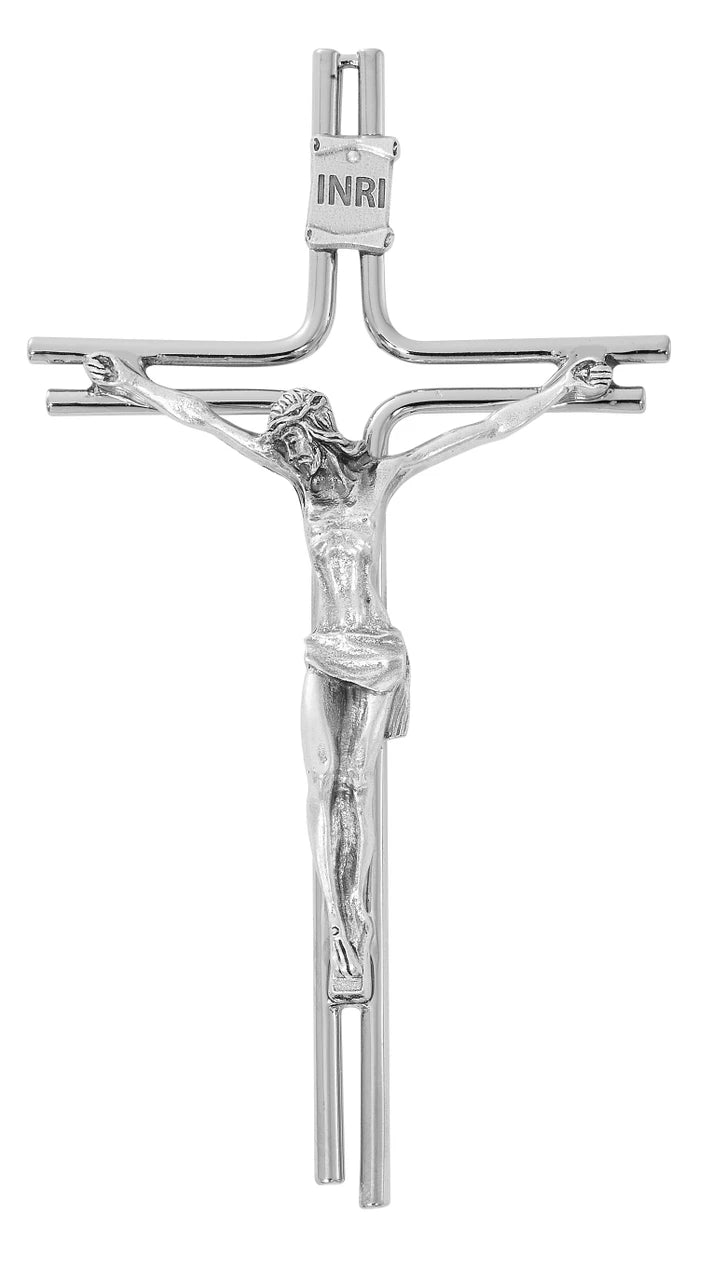 6" Silver Ox Cut Out Crucifix, Boxed – Made in Italy (119-21)