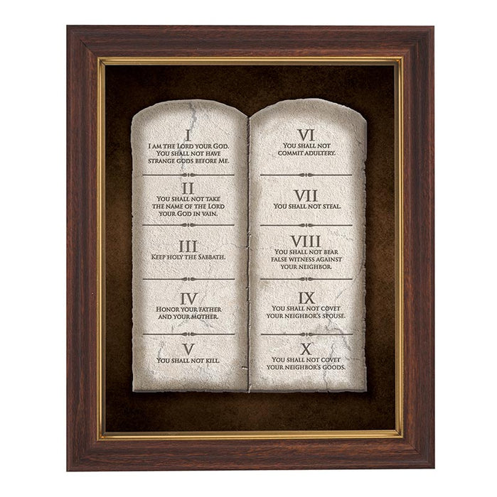 12.5" H The Ten Commandments Framed Print