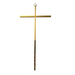 12" H Plain Gold-Plated Brass Cross