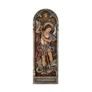 12" H St. Michael Arched Plaque