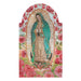 12" H Our Lady Of Guadalupe Arched Wood Plaque