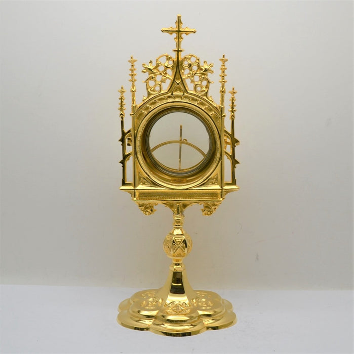 12" Tall - 24kt. Gold Plate Monstrance