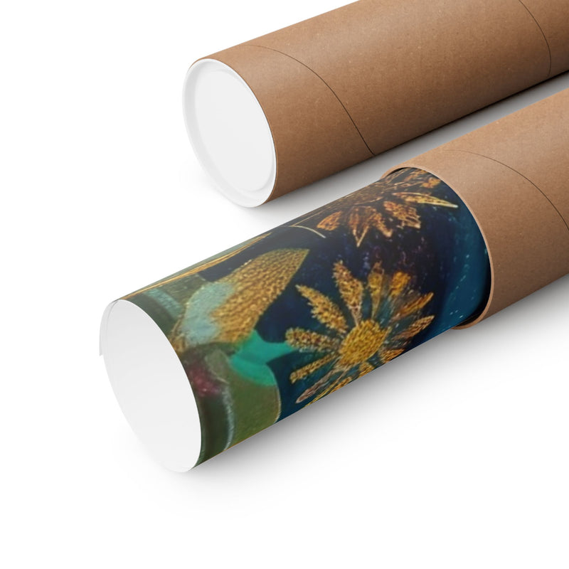 Matte Vertical Posters - Floral Mary Illustration for Spiritual Decor