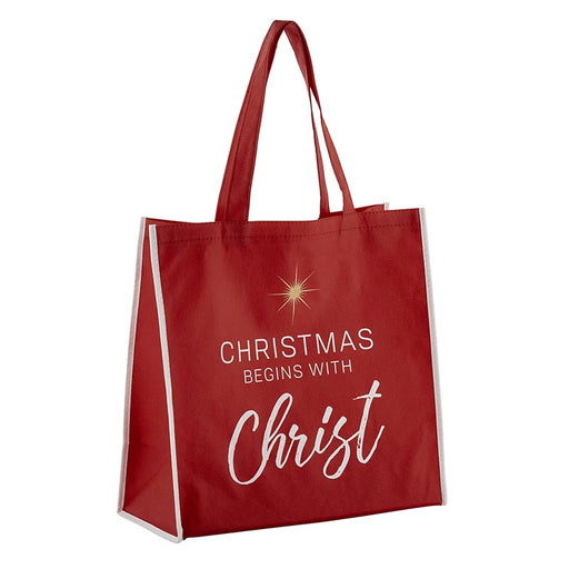 13"H Tote Bag - Christmas Begins With Christ