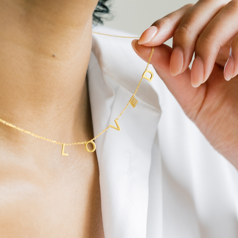 LOVED Necklace in Gold-Filled and Sterling Silver