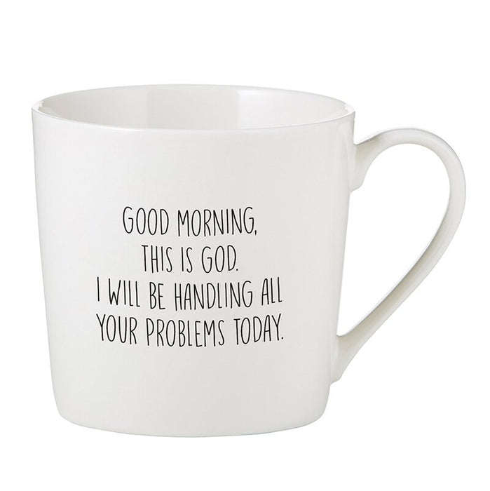 14oz Porcelain Good Morning Cafe Mug - 2 Pieces Per Package