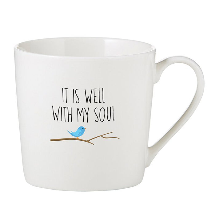 14oz Porcelain It is Well Cafe Mug - 2 Pieces Per Package