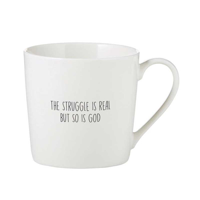 14oz Porcelain Struggle is Real Cafe Mug - 2 Pieces Per Package