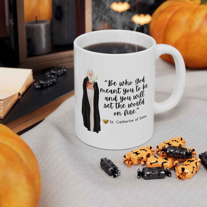 "Be Who God Meant You to Be" Catholic Coffee Mug