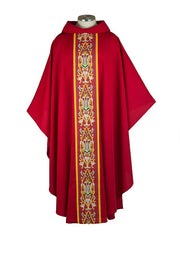 15613ClassicCrownFloralDesignWovenTapestryChasubleorDalmatics3