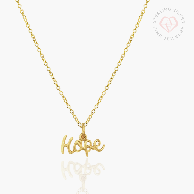 My Hope Necklace- Gold Vermeil & Sterling Silver