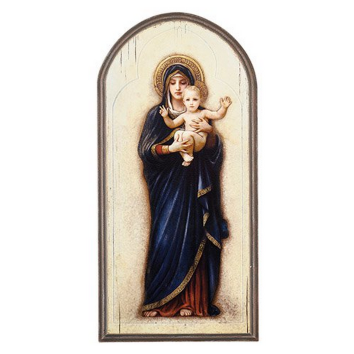 15" H Madonna and Child Marco Sevelli Arched Plaque
