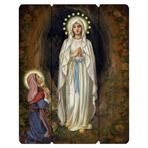 15" H Our Lady of Lourdes Pallet Sign