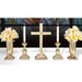 15"H Classic Altar Cross with Round IHS Emblem