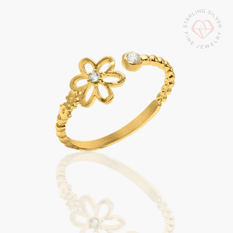 Spring in Eden Ring- Gold Vermeil, Sterling Silver & Rose Gold/ Made to Order (14 Days)