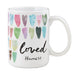 15oz Ceramic Loved Cafe Mug Inspirational Collections - 3 Pieces Per Package