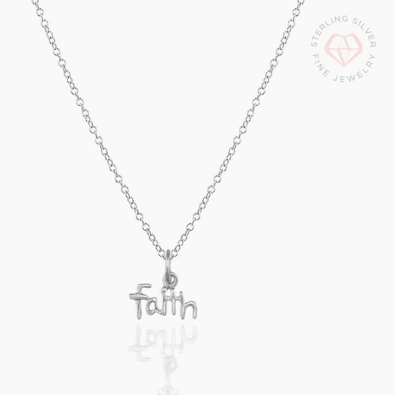 Beautiful Faith Necklace- Gold Vermeil & Sterling Silver
