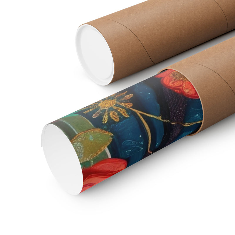 Matte Vertical Posters - Floral Mary Illustration for Spiritual Decor