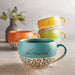 16oz Stoneware Blessed Turquoise Round Mug - 2 Pieces Per Package