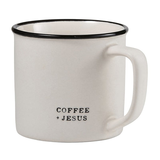 16 oz Stoneware Coffee + Jesus Coffee Mug