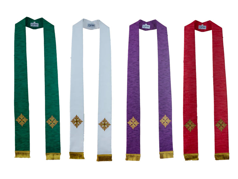 17102 Embroidered Cross Stole
