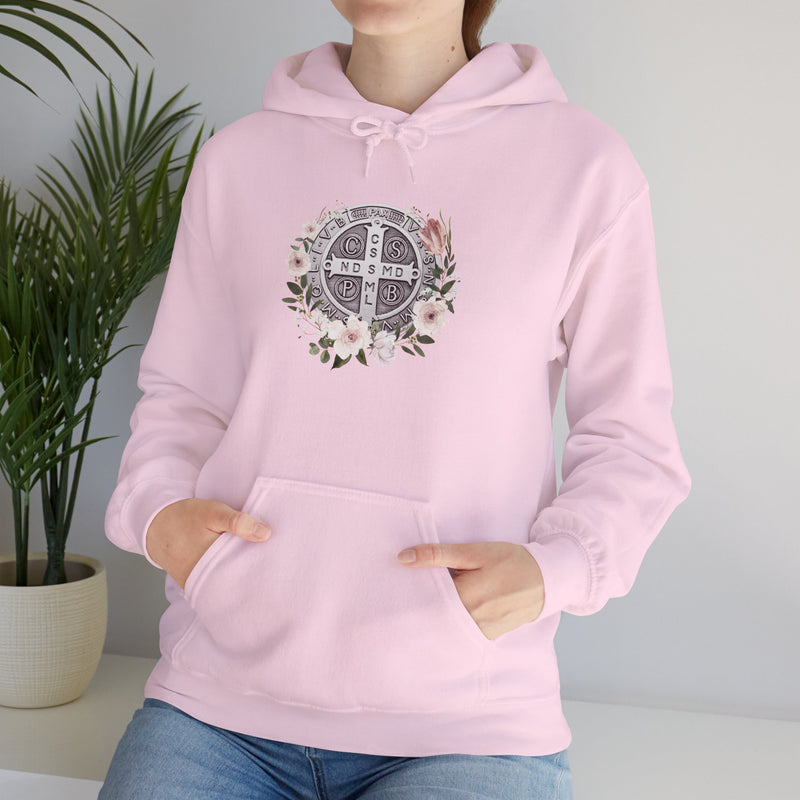 Benedictine Floral Hooded Sweatshirt – Cozy and Stylish