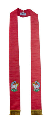 18143 Embroidered Lamb of God Art Silk Stole