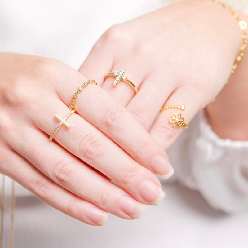 Spring in Eden Ring- Gold Vermeil, Sterling Silver & Rose Gold/ Made to Order (14 Days)