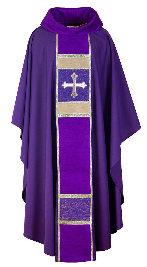 1985 Embroidered Greek Cross Chasuble or Dalmatics