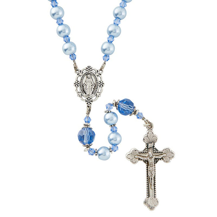 19" Come Follow Me Collection Aqua Rosary