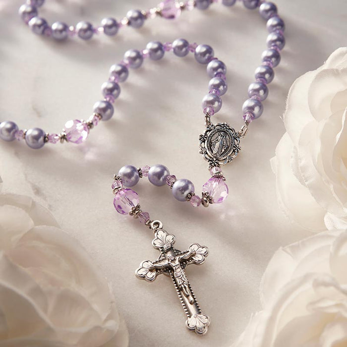 19" Come Follow Me Collection Lavender Rosary