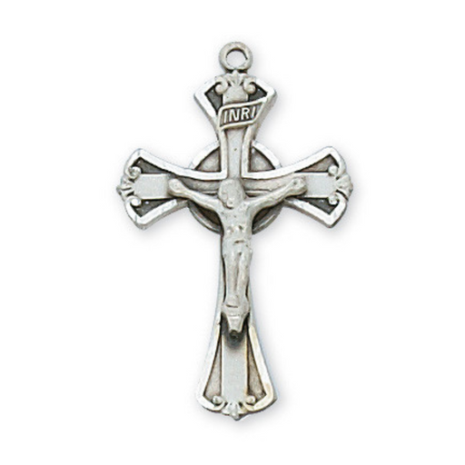 1" Sterling Silver Crucifix with 18" Chain