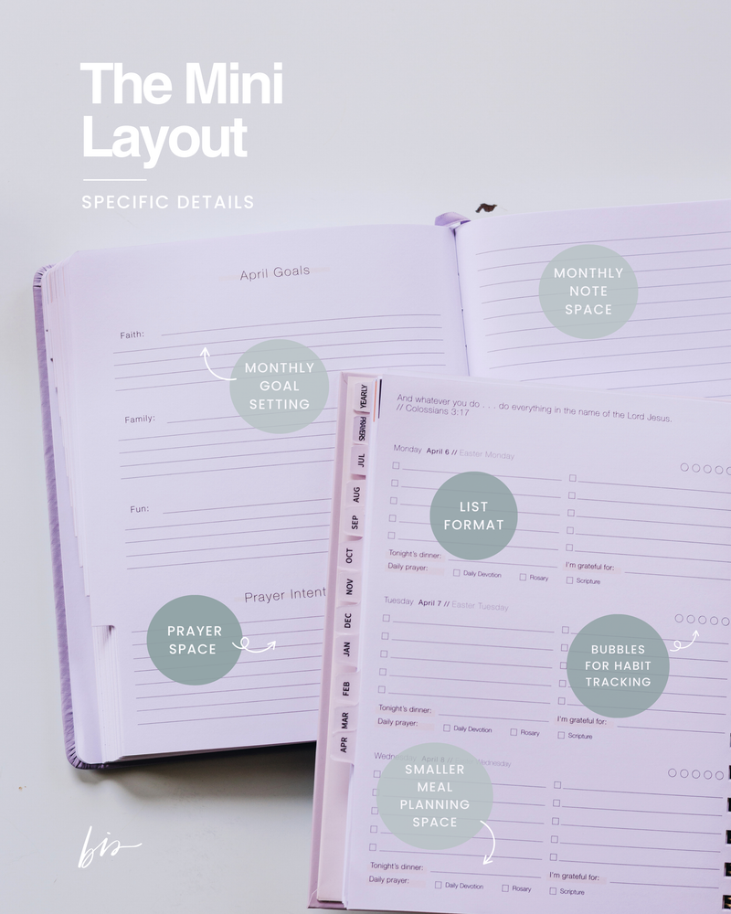 2026 Calendar Year Catholic Liturgical Planner // Mini Layout