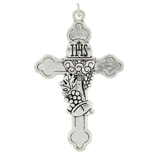 2-1/2" H First Communion Silver-Plated Medal