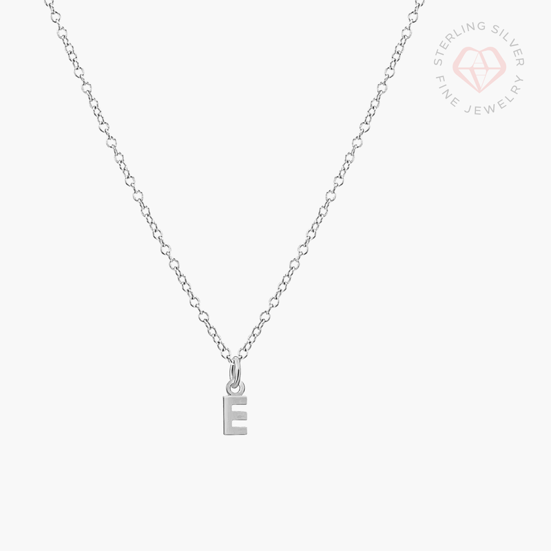 Mini Initial Necklace- Gold Vermeil & Sterling Silver