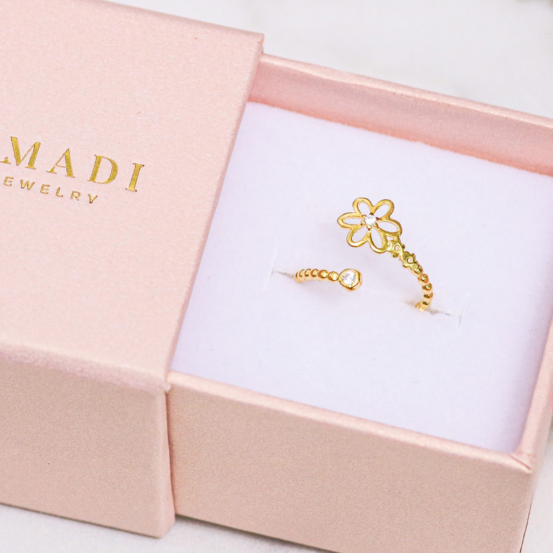 Spring in Eden Ring- Gold Vermeil, Sterling Silver & Rose Gold/ Made to Order (14 Days)